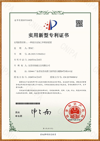 Mingnon Patent Certificate