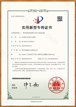 Mingnon Patent Certificate