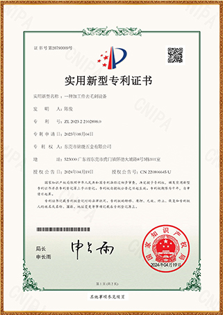 Mingnon Patent Certificate